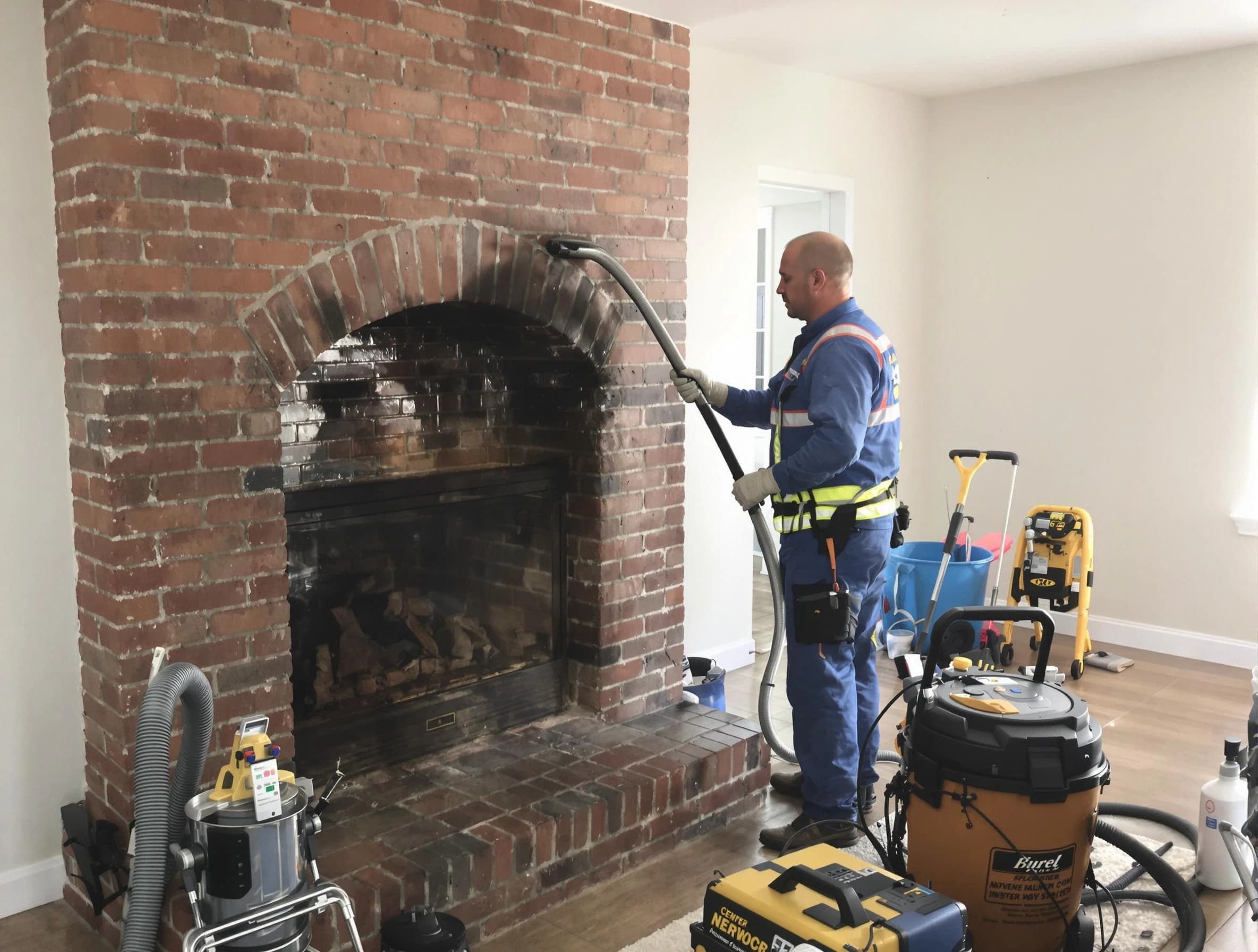 Austell Chimney Sweep expert performing detailed chimney sweep in Austell, GA