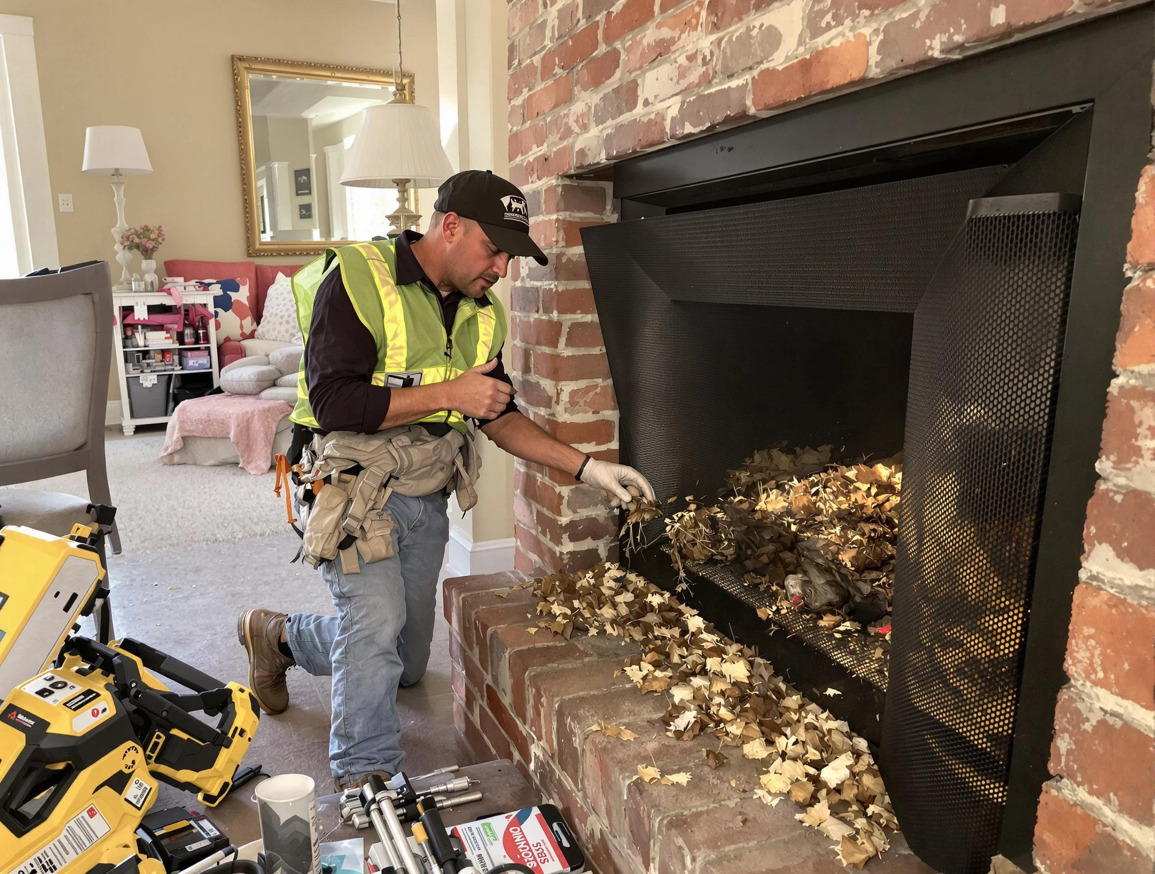 Safe screening installation by Austell Chimney Sweep in Austell, GA
