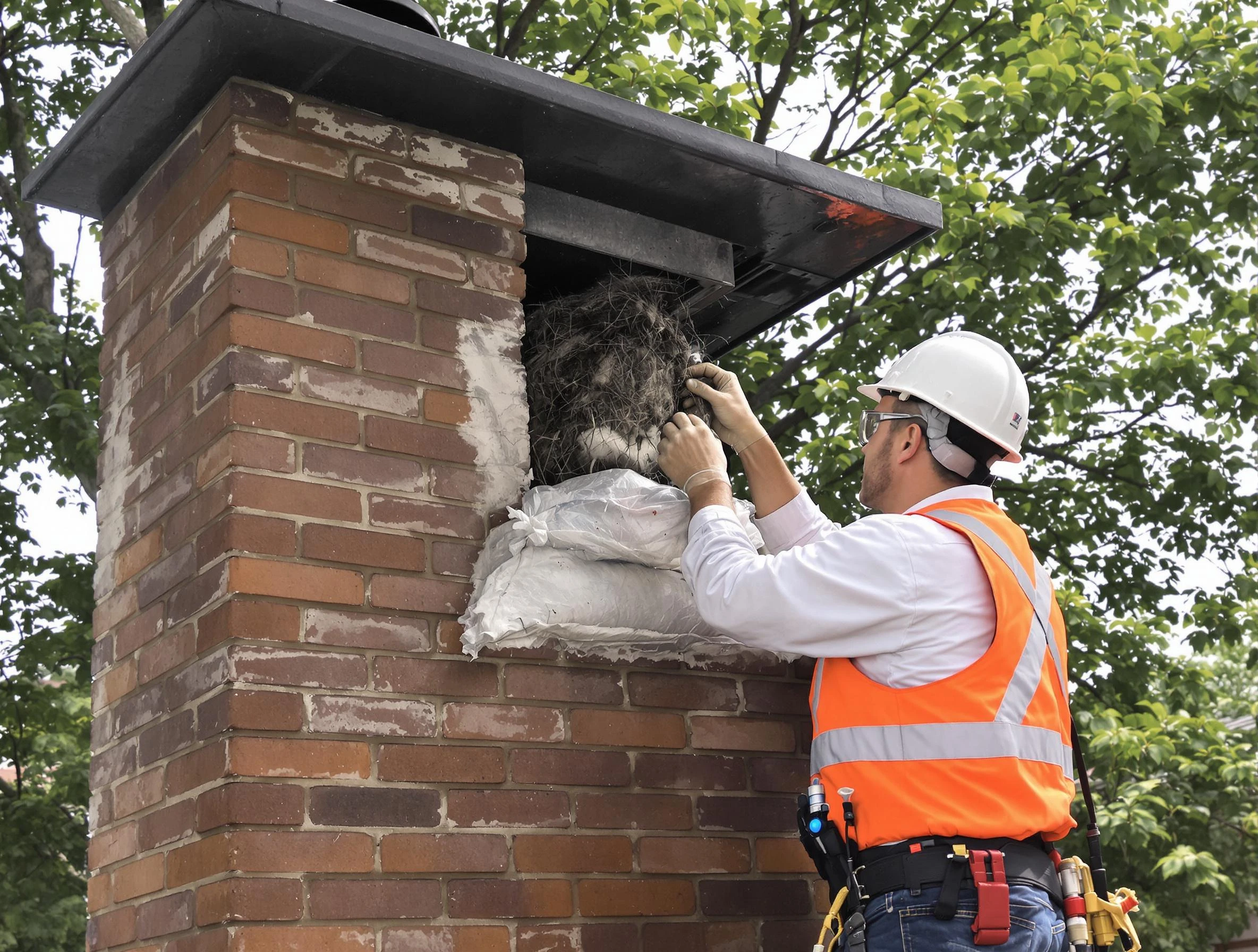 Humane removal of debris and animals by Austell Chimney Sweep in Austell, GA