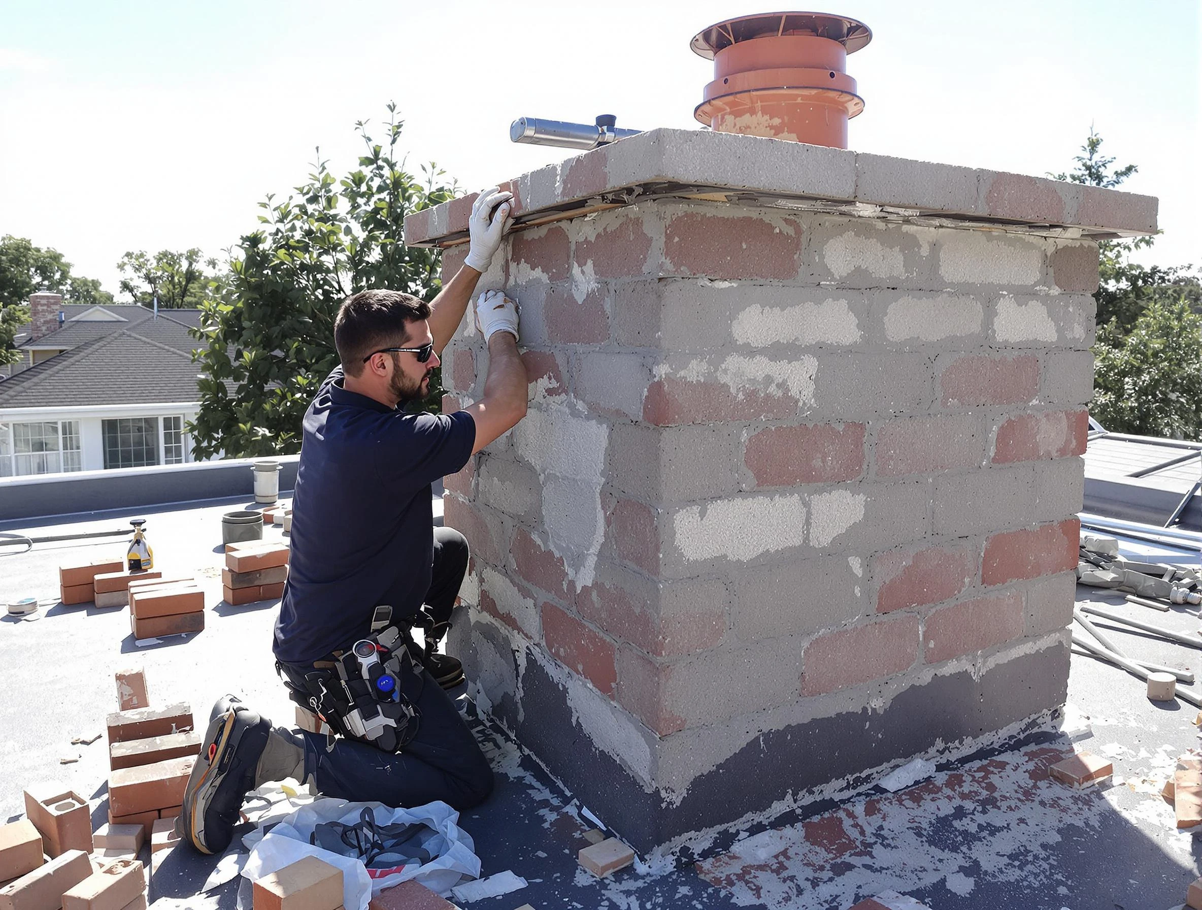 Advanced chimney repair process by Austell Chimney Sweep in Austell, GA