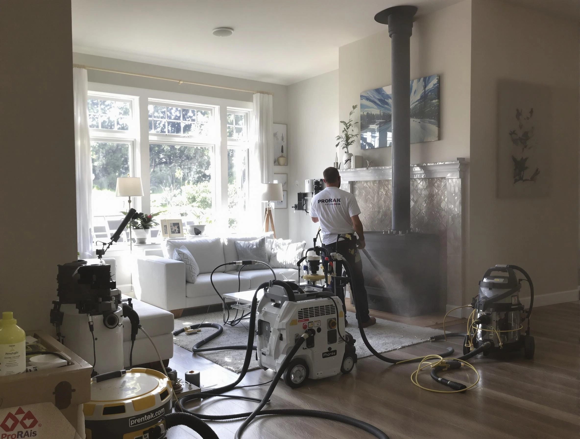 Soot removal service by Austell Chimney Sweep for a fireplace in Austell, GA